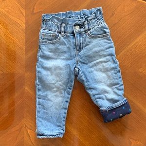 Gap - Fleece-lined “just like mom” jeans - 18-24 months